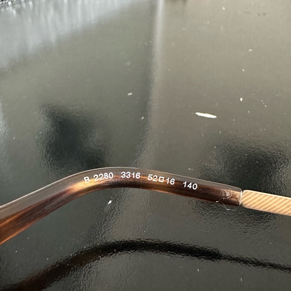 Burberry New Eyeglasses B 2280 3316 LIGHT HAVANA FRAME 52-16-140MM NIB ITALY - Picture 7 of 7
